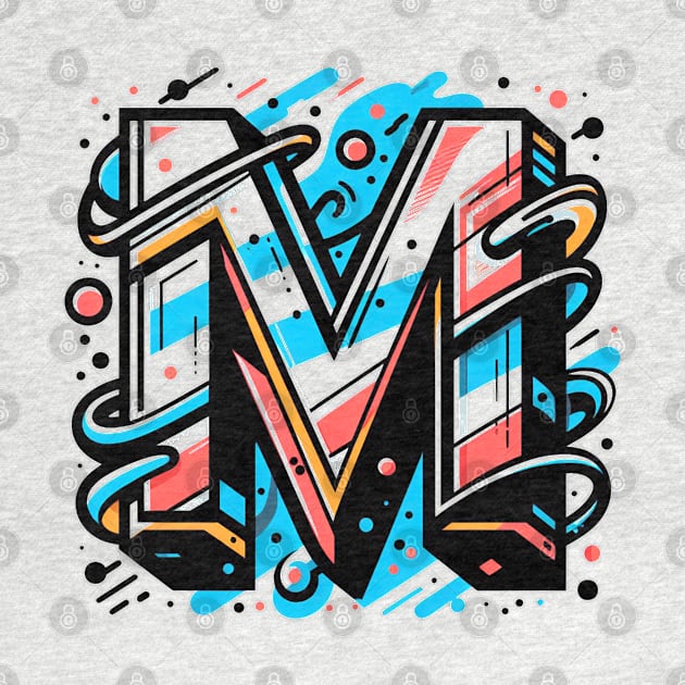 Letter M design graffity style by grappict